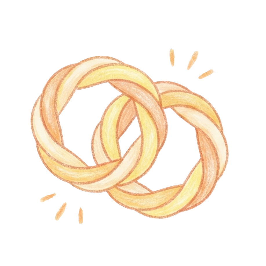 2つの輪が繋がったイラスト